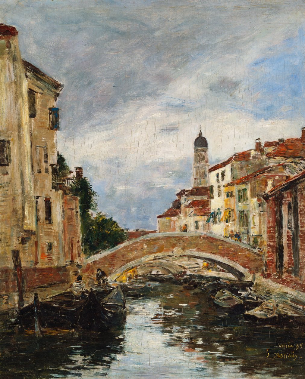 En lille venetiansk kanal, 1895 af Eugene Louis Boudin