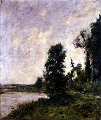 Langs Touques, ca. 1890-91 (olie på lærred) af Eugene Louis Boudin