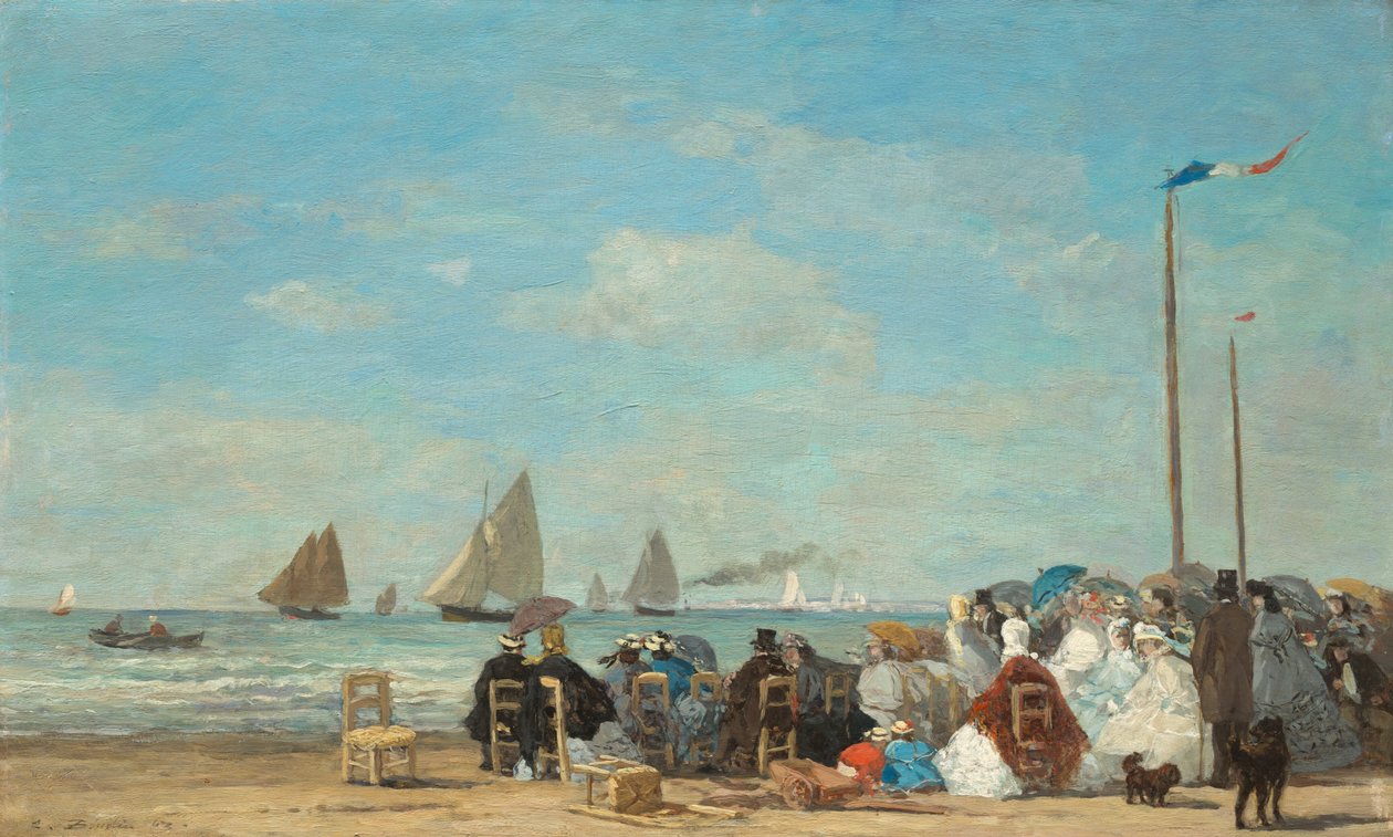 Strandscene ved Trouville, 1863. af Eugene Louis Boudin