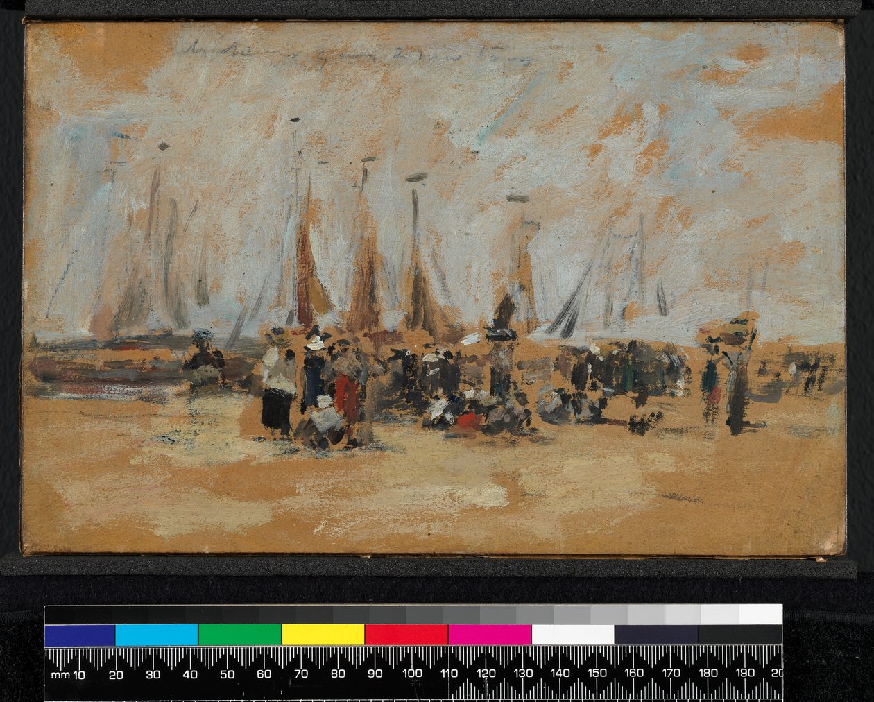 Strandscene, muligvis Harfleur, 1888-1895 af Eugene Louis Boudin