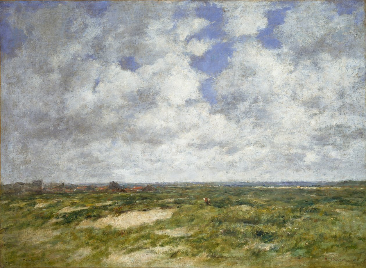 Berck, overskyet landskab, 1882 af Eugene Louis Boudin