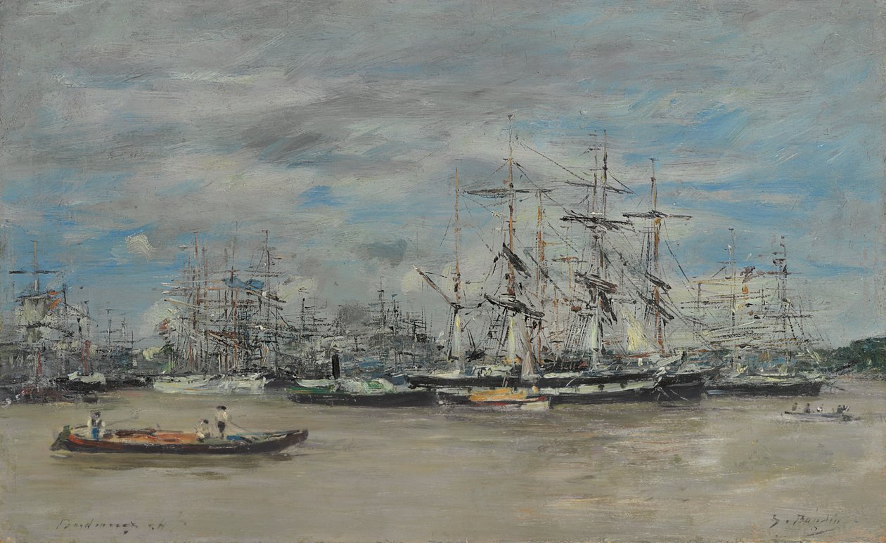 Bordeaux, havnen, 1874 af Eugene Louis Boudin