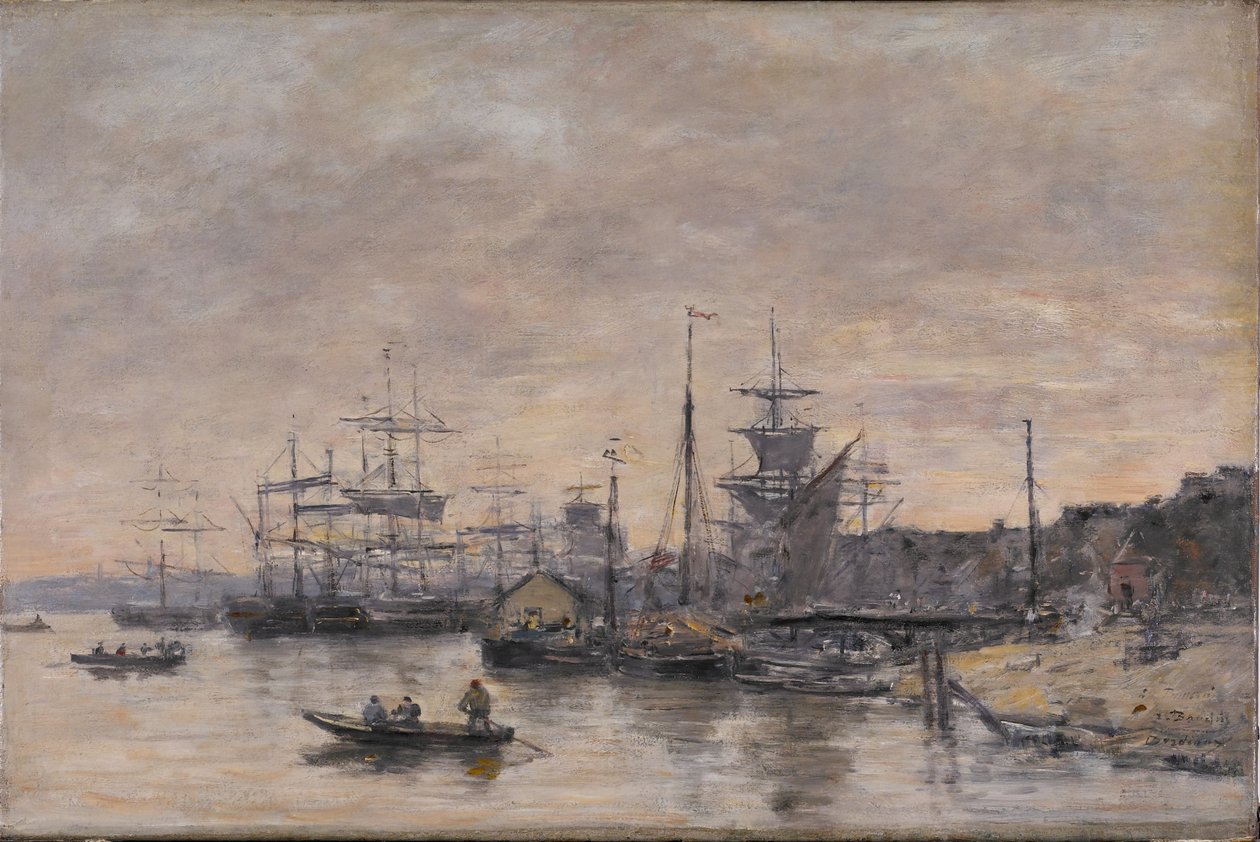 Bordeaux, havnen af Eugene Louis Boudin