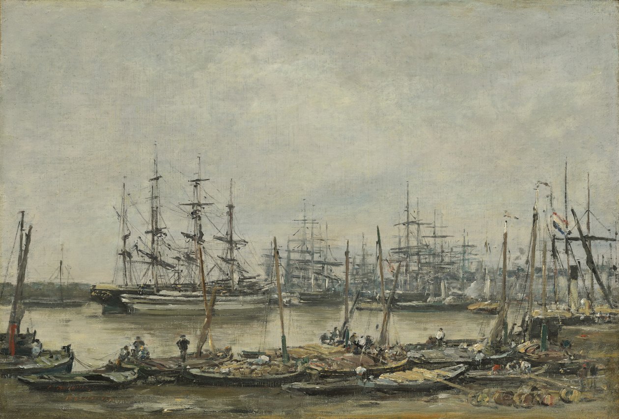 Bordeaux, kajen, 1874 af Eugene Louis Boudin