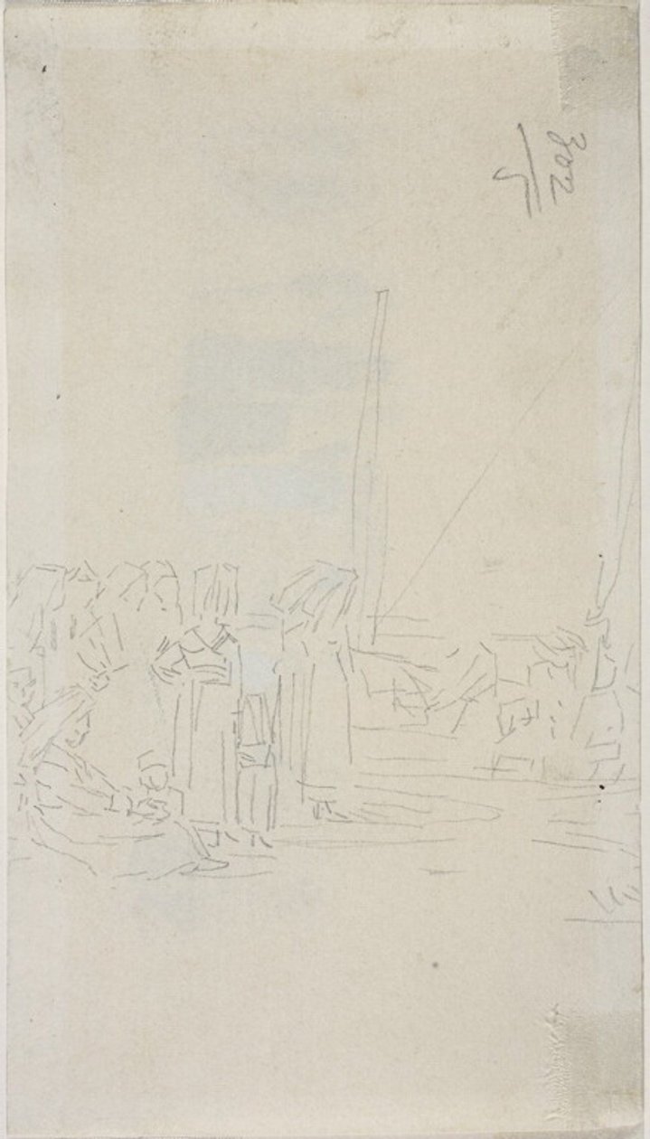 Bretonske kvinder på stranden af Eugene Louis Boudin