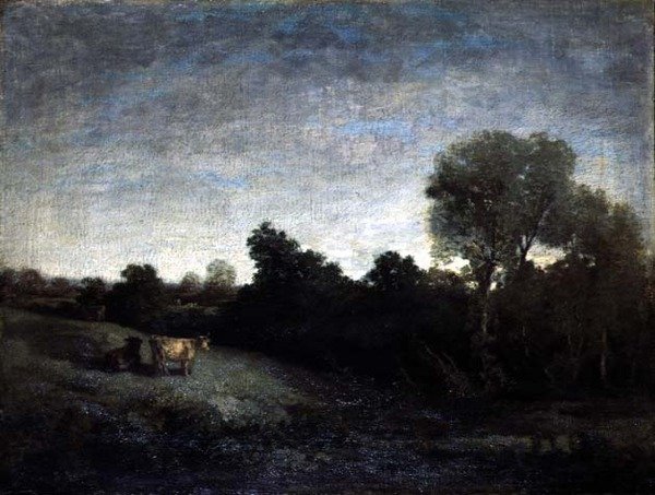 Cows in a Meadow, ca. 1854 (olie på lærred) af Eugene Louis Boudin