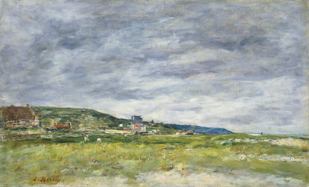 Deauville, klitterne, af Eugene Louis Boudin