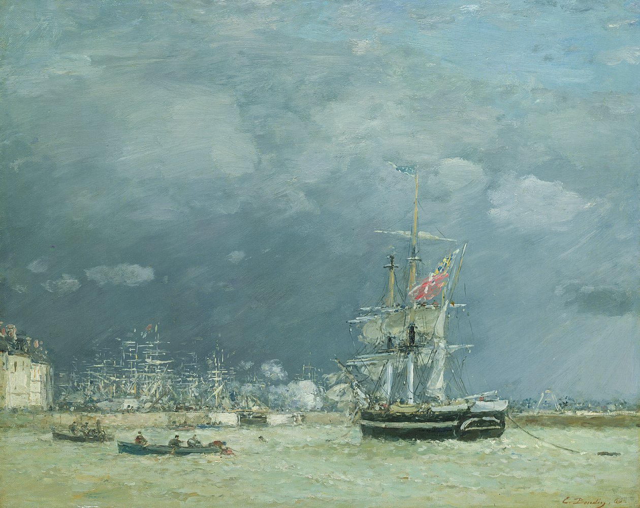 Aften, Le Havre, 1866 af Eugene Louis Boudin