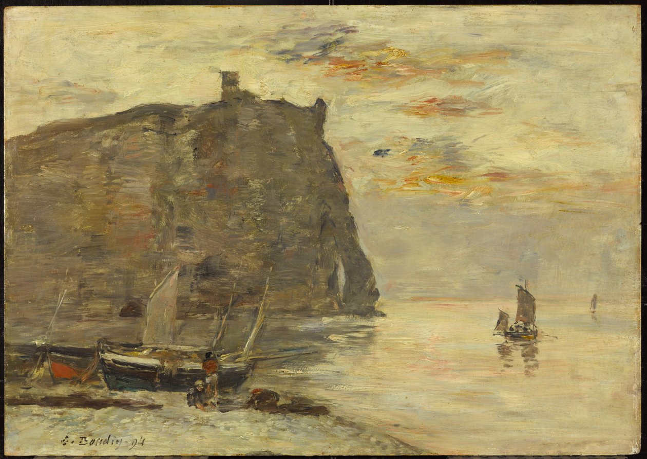 Klipper ved Etrétat, 1894 af Eugene Louis Boudin