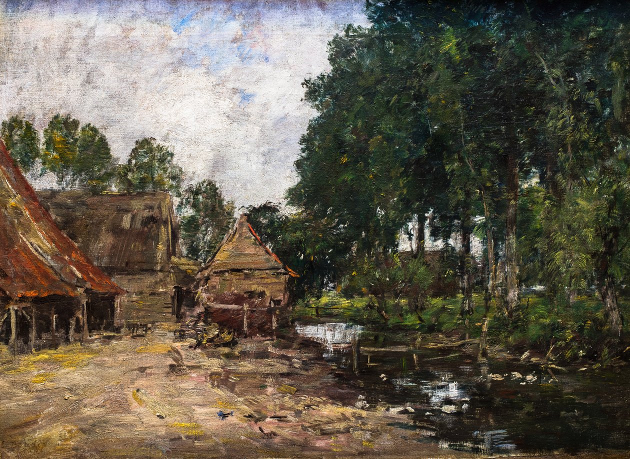 Bondegård af Eugene Louis Boudin