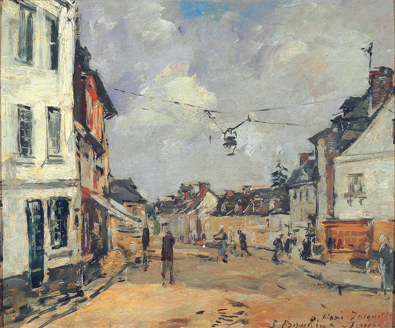 Fervaques, Main Street, ca. 1877-81 af Eugene Louis Boudin