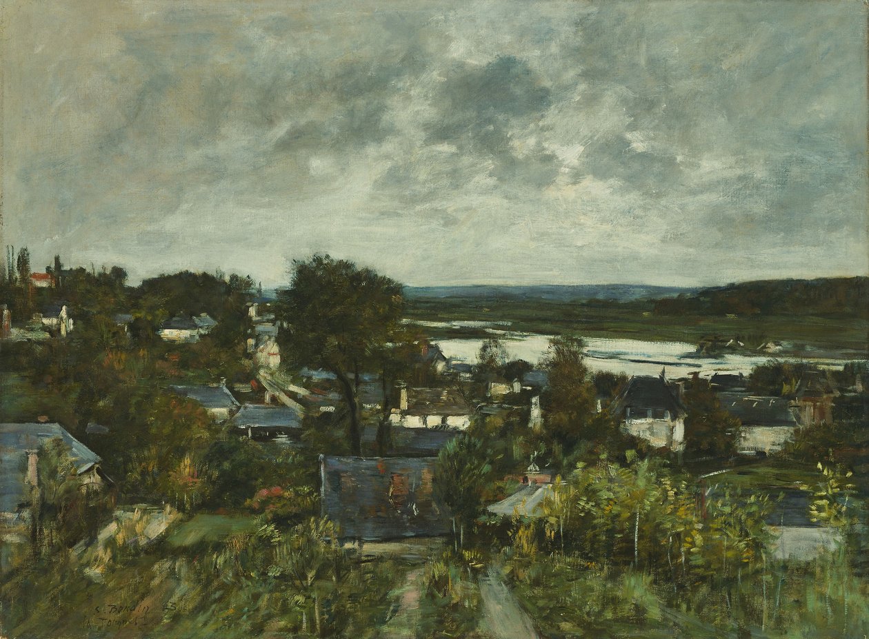 La Touques nær Deauville af Eugene Louis Boudin