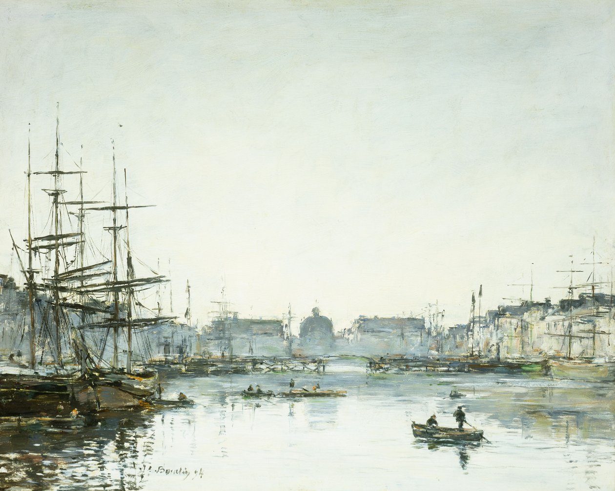 Le Havre, Handelsbassinet, 1894 af Eugene Louis Boudin