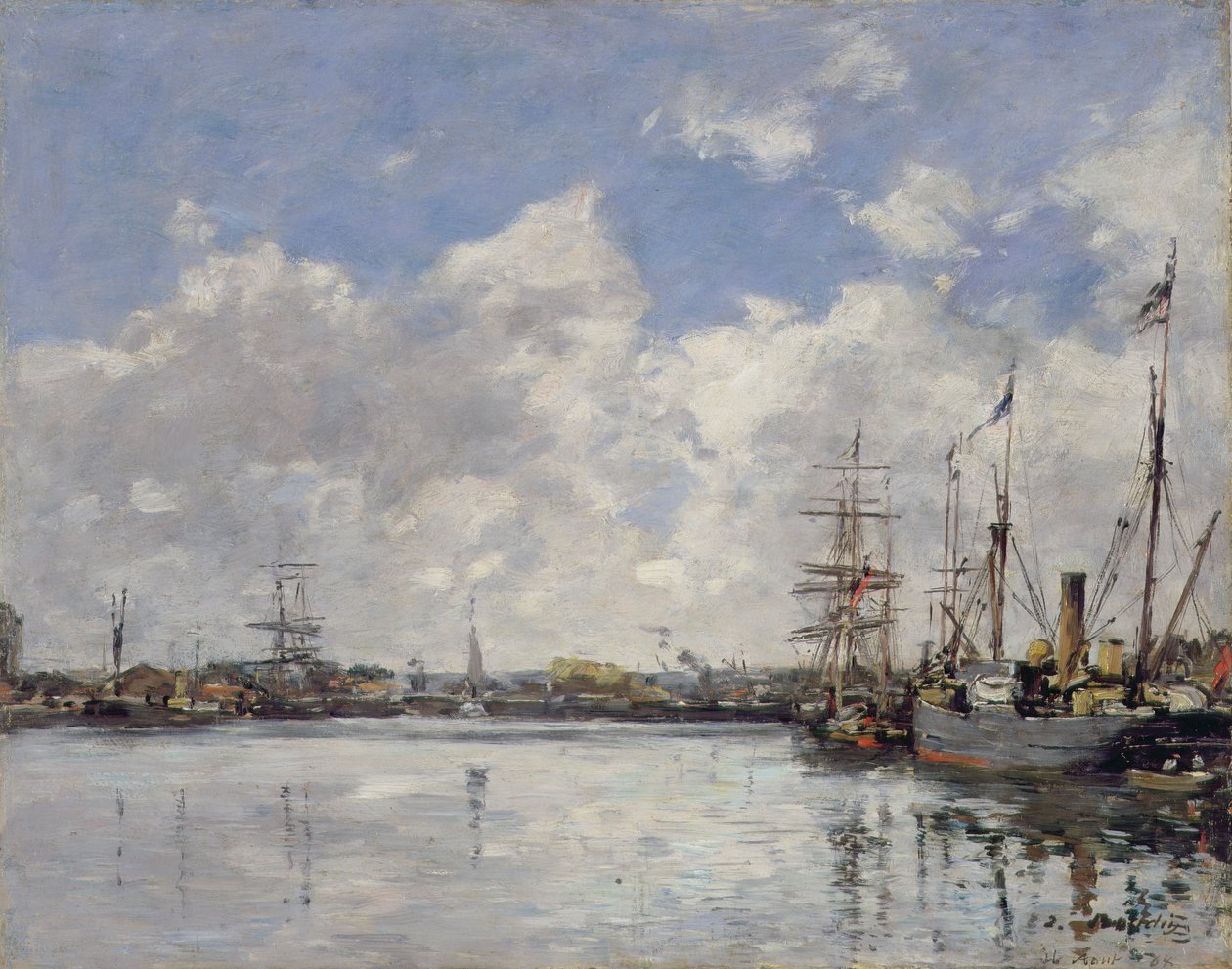 Le Havre, havnen, 1884 af Eugene Louis Boudin