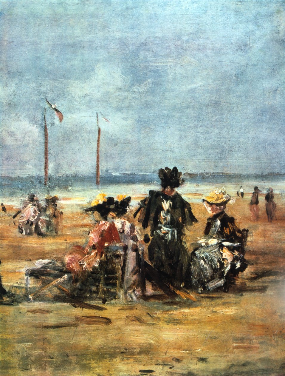 På stranden, detalje, 1880 af Eugene Louis Boudin