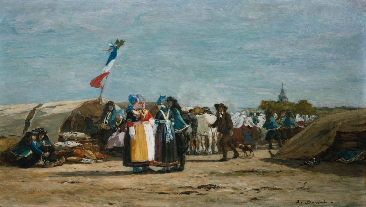 Pilgrimsrejse i Finistere, Bretagne af Eugene Louis Boudin