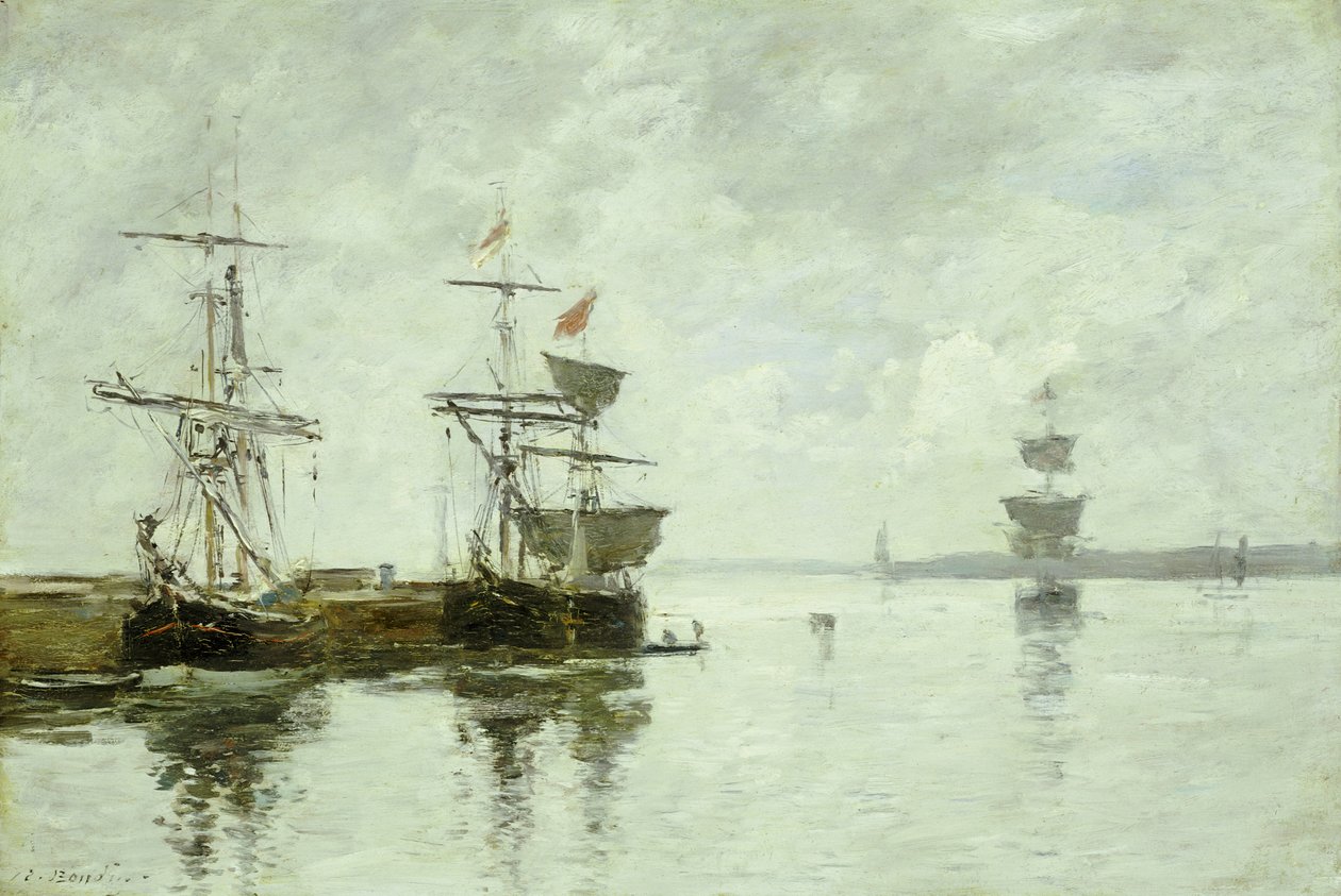 Havnescene, ca. 1880 af Eugene Louis Boudin