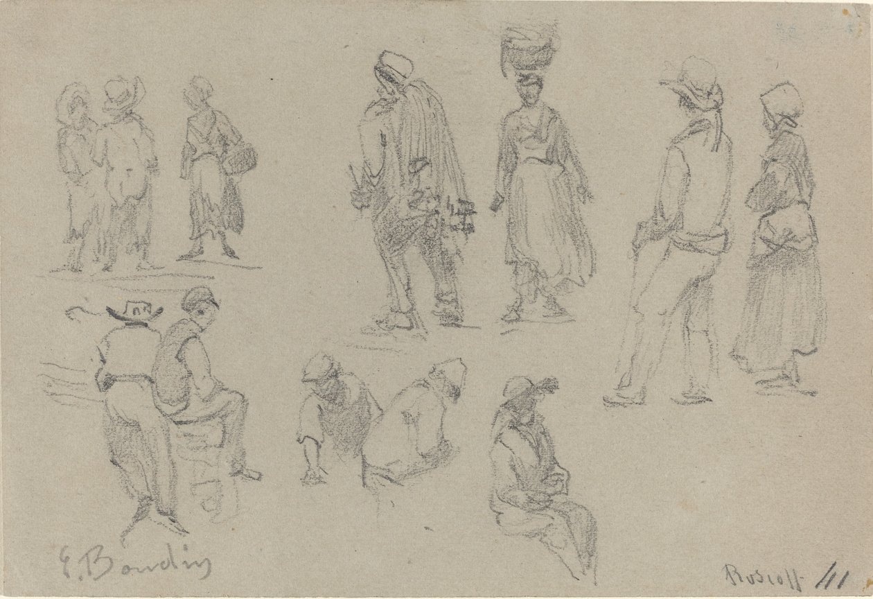 Provinsfigurer, slutningen af det 19. århundrede. af Eugene Louis Boudin