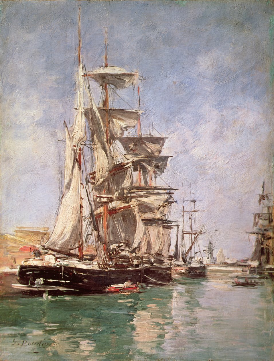 Sejlbåde (olie på lærred) af Eugene Louis Boudin