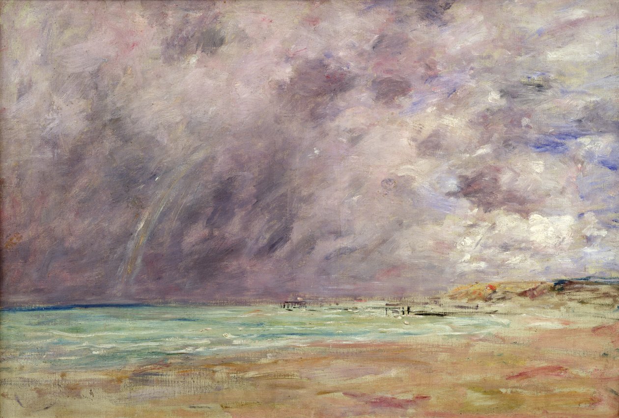 Stormfuld himmel over flodmundingen ved Le Havre, ca. 1892-96 af Eugene Louis Boudin
