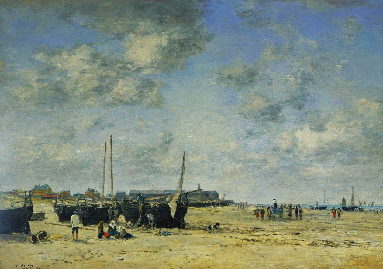 Stranden ved Berck; Berck Beach, 1878 af Eugene Louis Boudin