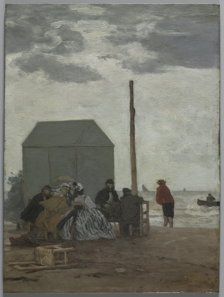 Stranden ved Deauville af Eugene Louis Boudin