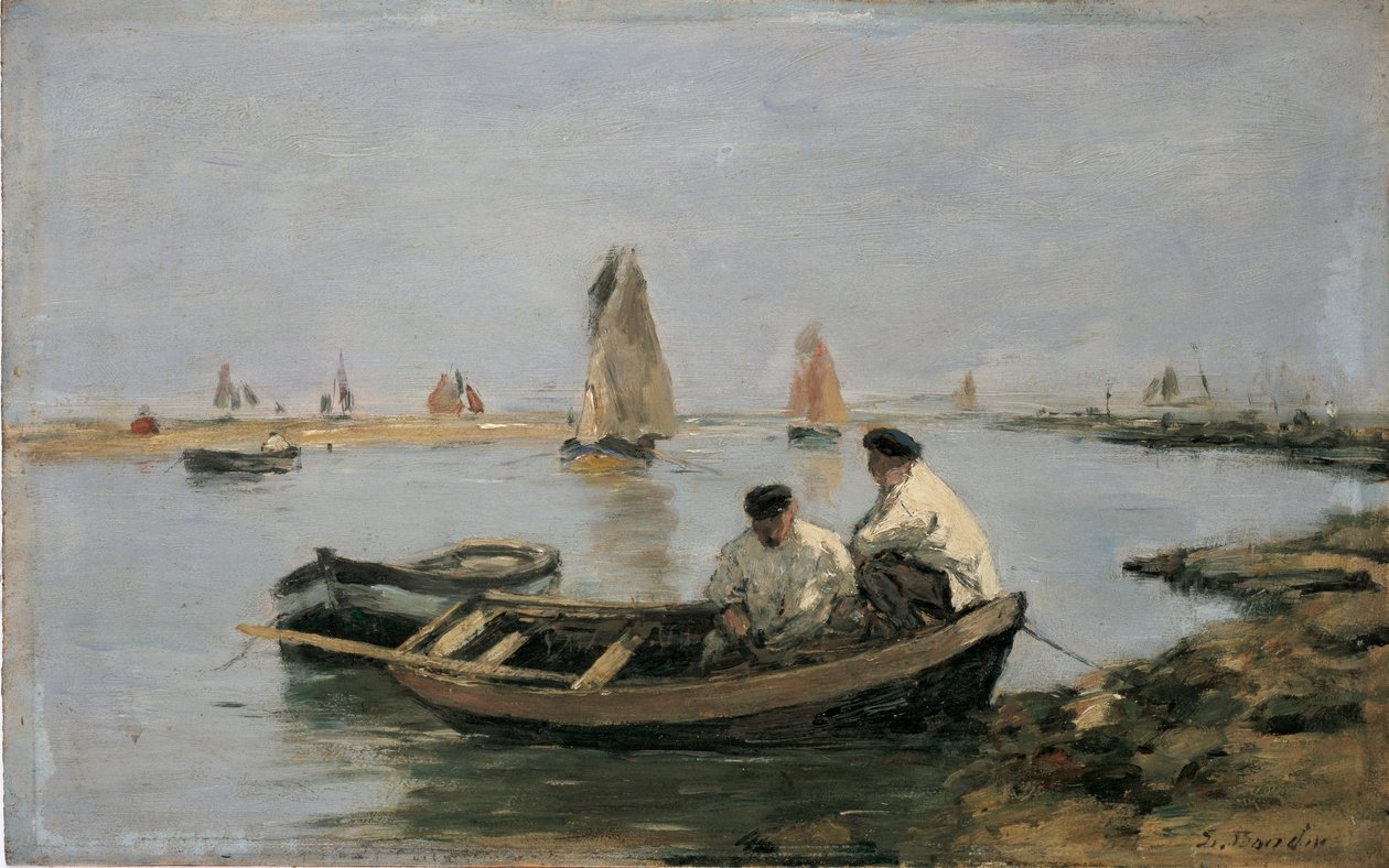The Estuary, midten af det 19. århundrede af Eugene Louis Boudin