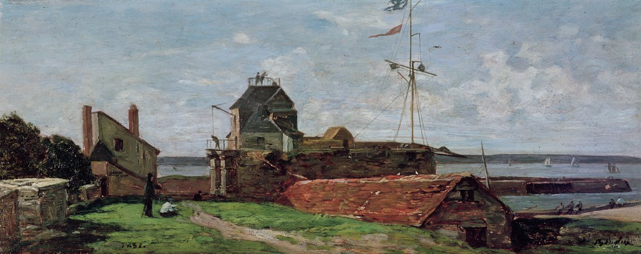 Francois Ier-tårnet i le Havre, 1852 af Eugene Louis Boudin
