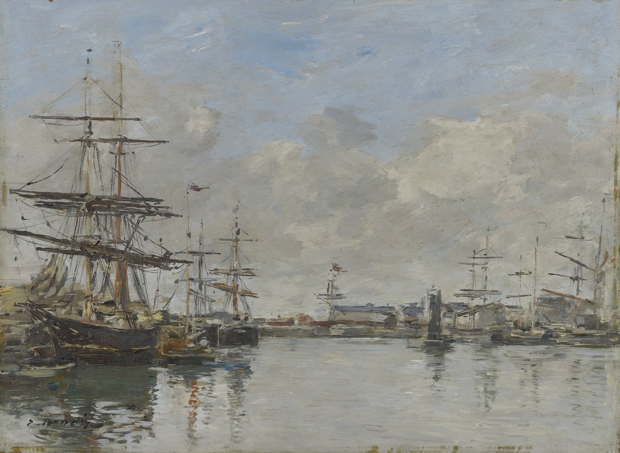 Havnen i Le Havre, ca. 1885-90 af Eugene Louis Boudin