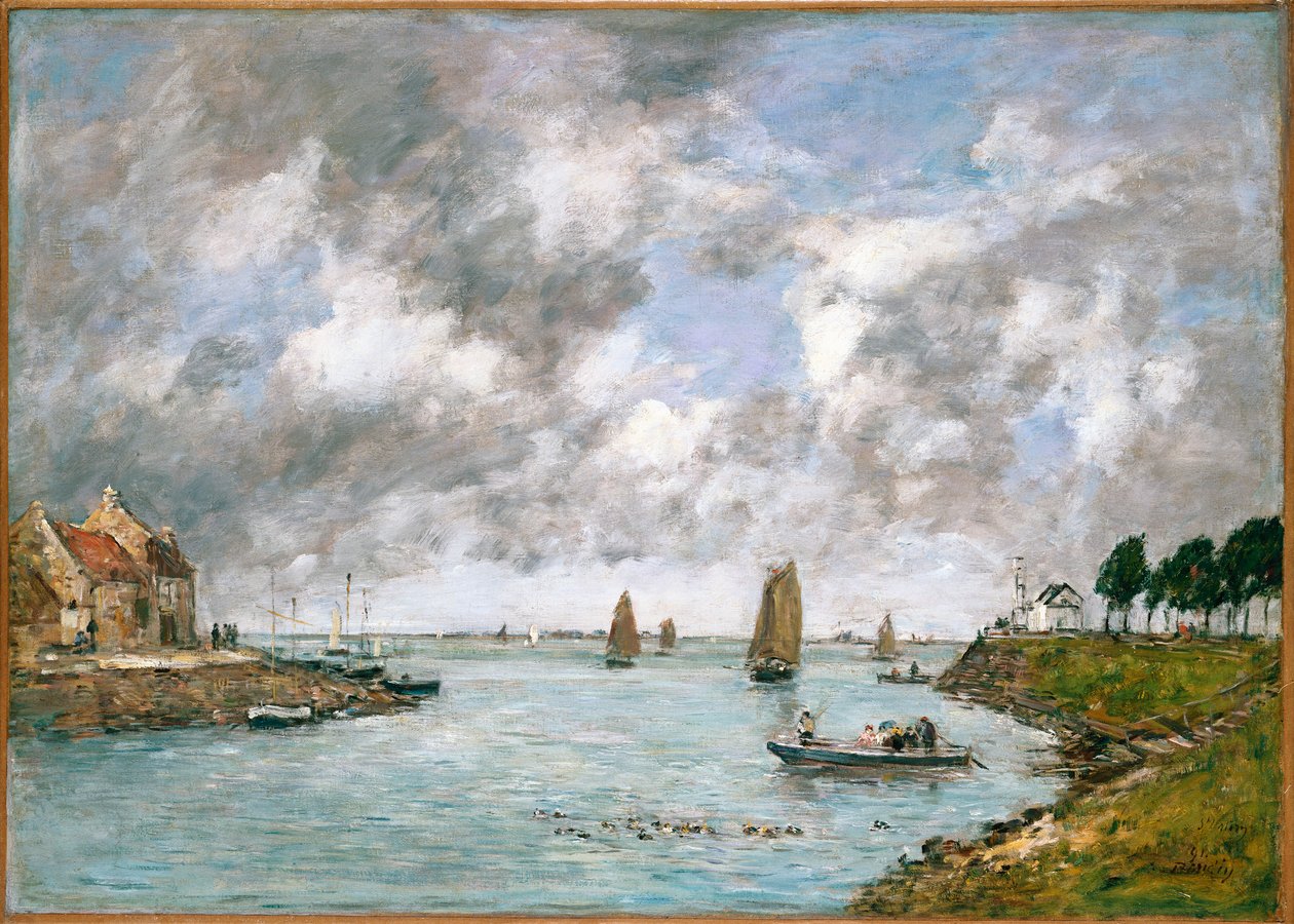 Udmundingen af floden Somme, St. Valery-sur-Somme, 1891 af Eugene Louis Boudin