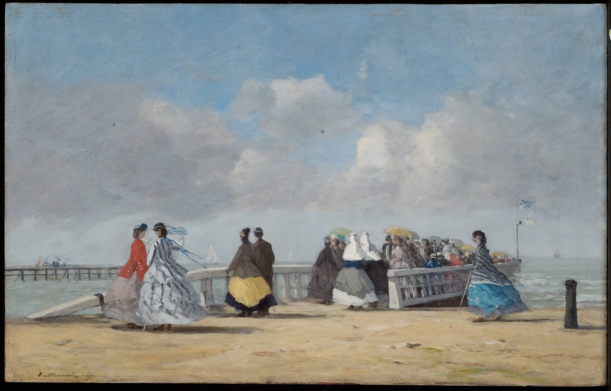 Molen i Trouville, 1864 af Eugene Louis Boudin