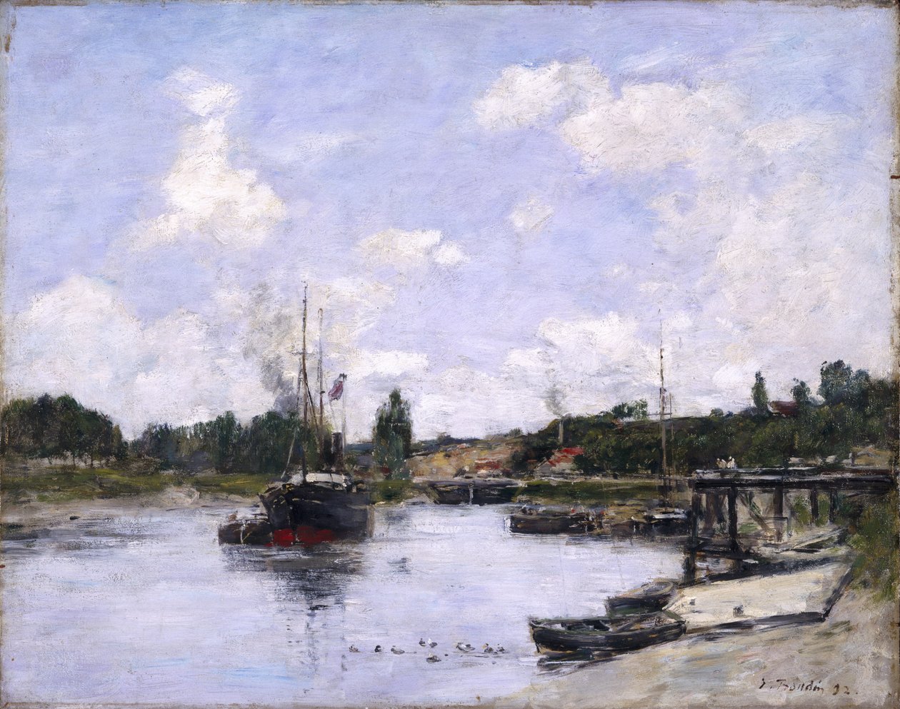 Havnen, Saint-Valéry-sur-Somme, 1892 af Eugene Louis Boudin