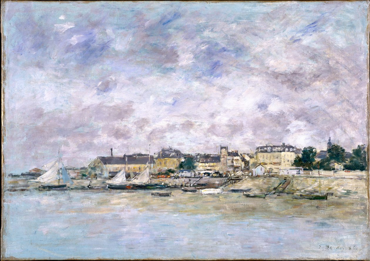Havnen, Trouville, 1886 af Eugene Louis Boudin