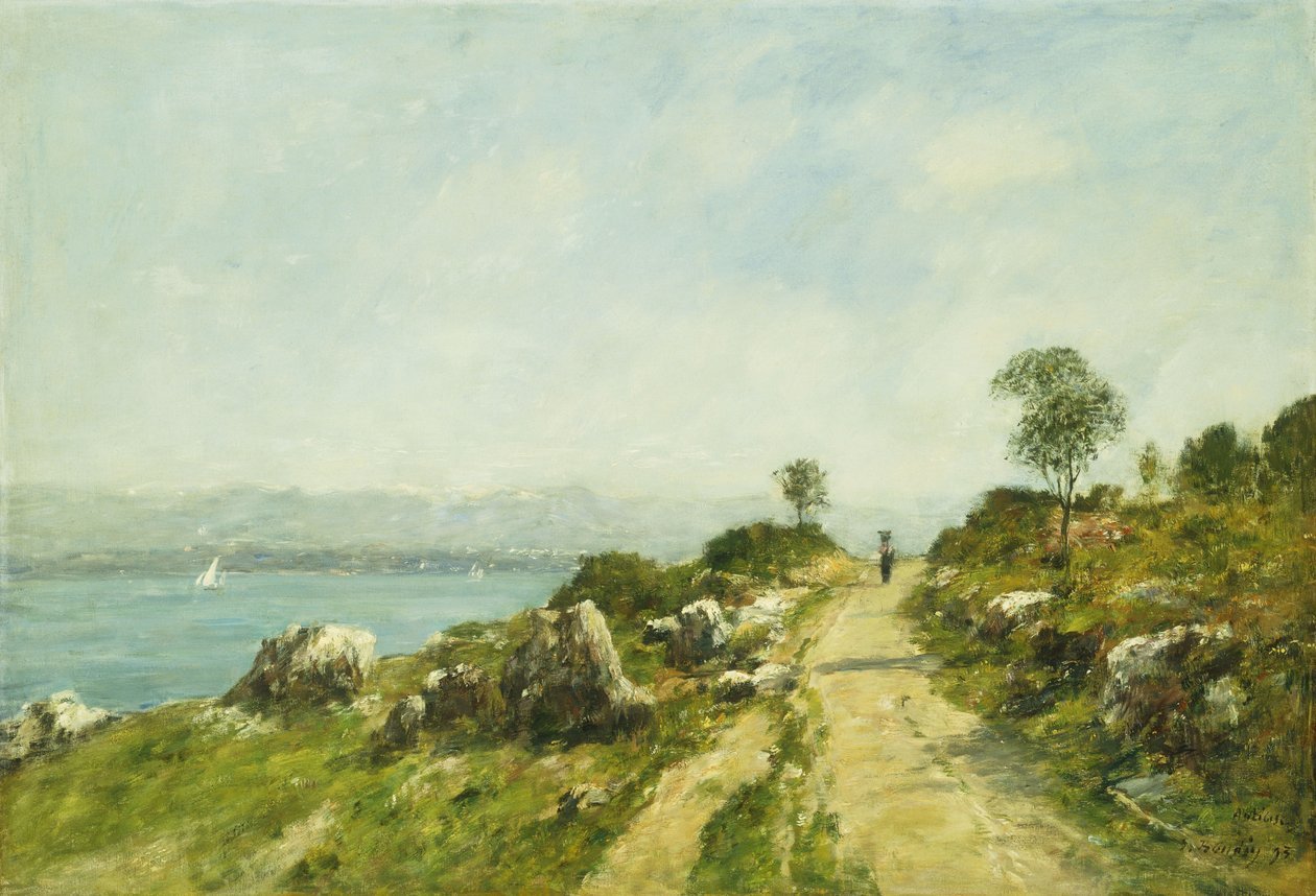 Vejen, Antibes; Antibes, la Route, 1893 af Eugene Louis Boudin