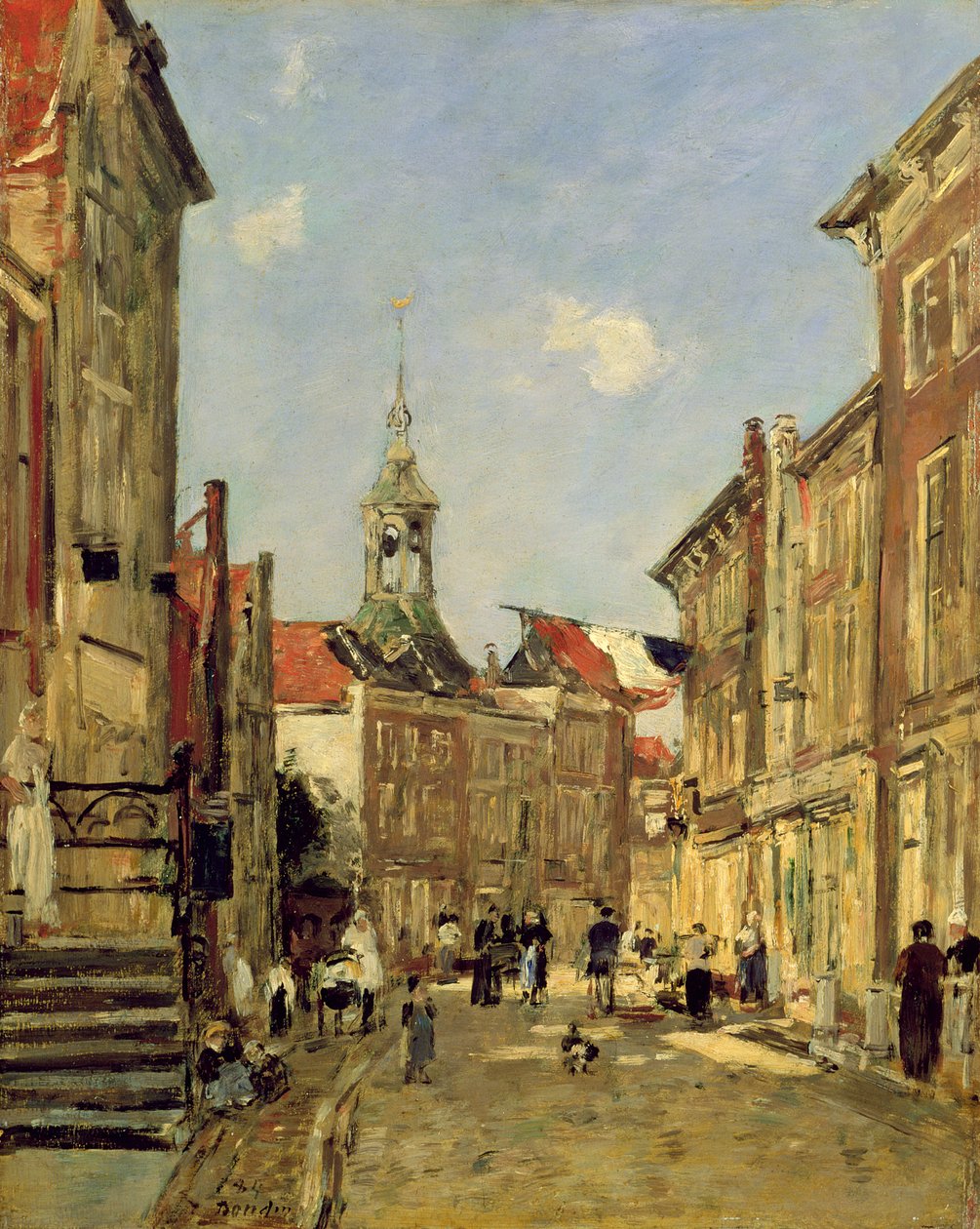 Rue de Dordrecht af Eugene Louis Boudin