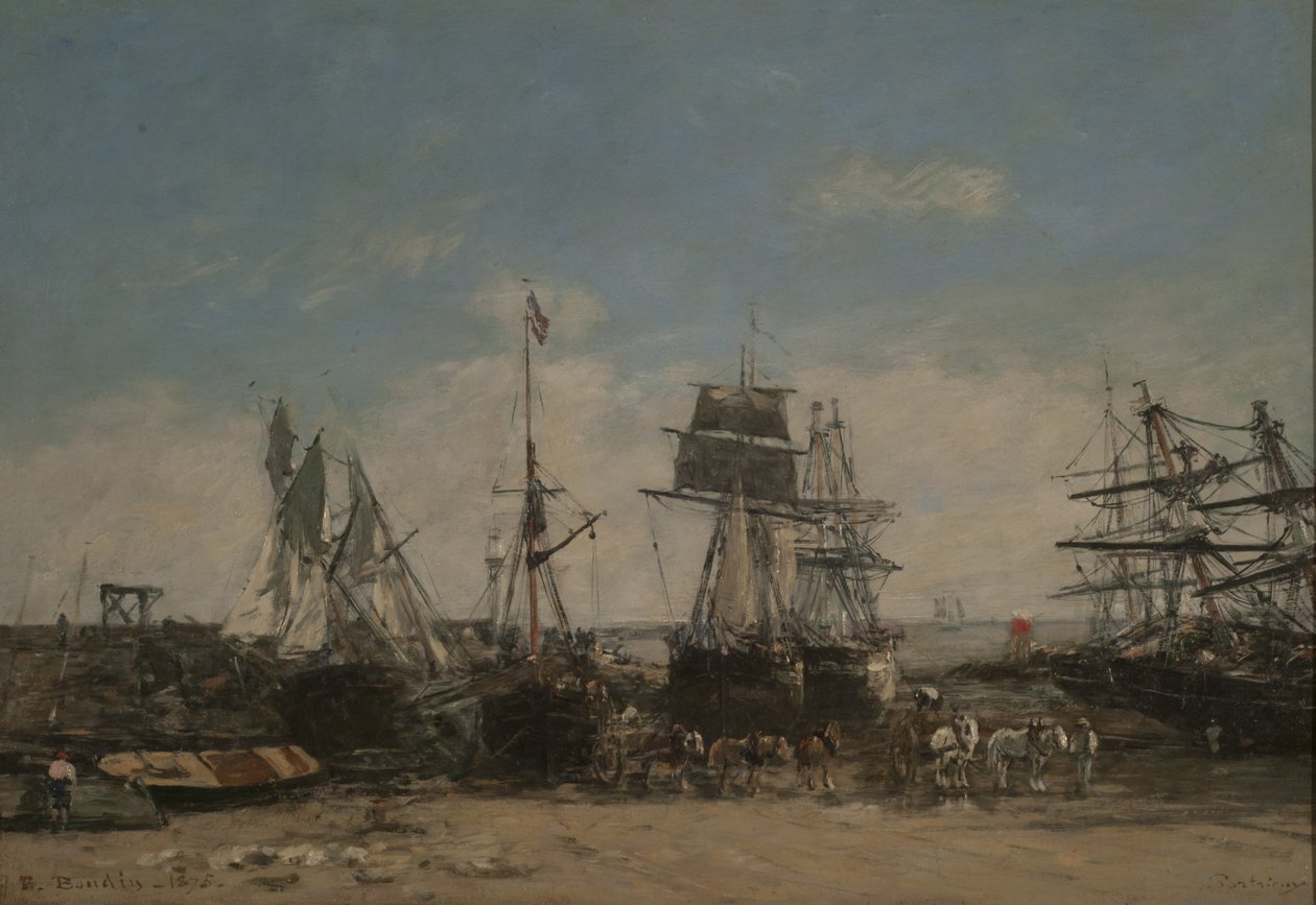Kysten af Portrieux, nordkysten af Eugene Louis Boudin