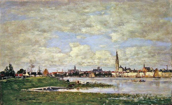 The Tete-de-Flandres at Anvers af Eugene Louis Boudin