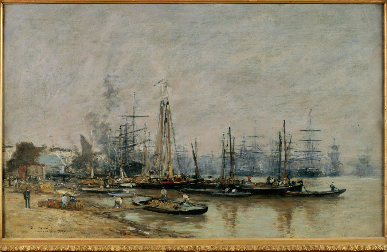 Havnen i Bordeaux af Eugene Louis Boudin