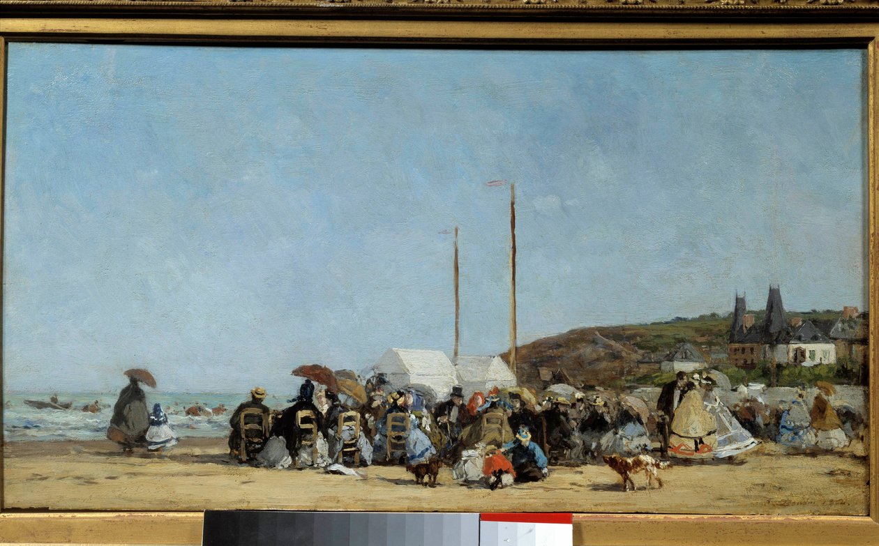 Trouville strand af Eugene Louis Boudin