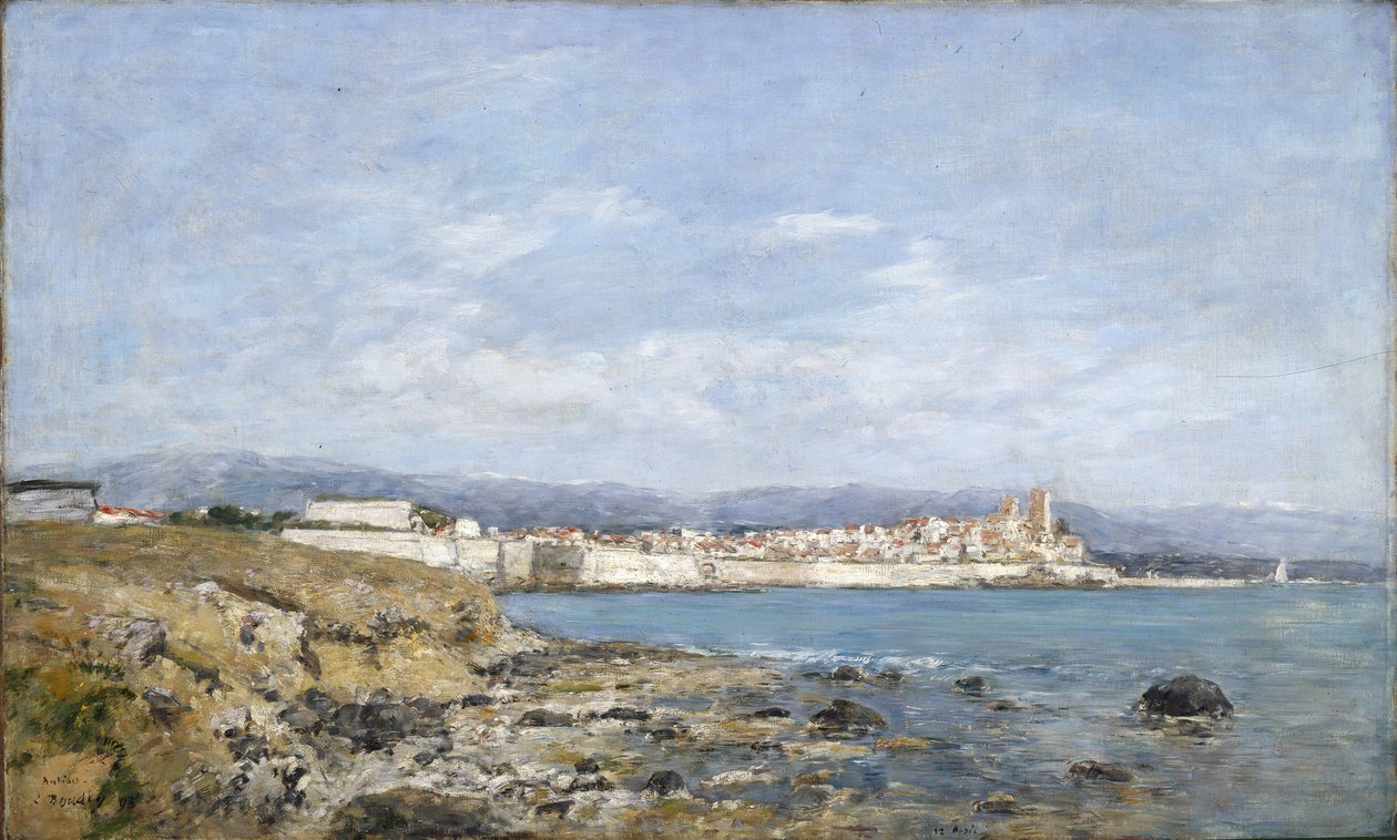 Udsigt over Antibes, 1893 af Eugene Louis Boudin