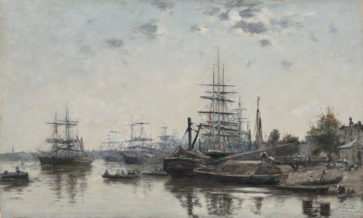 Udsigt over Bordeaux fra Quai des Chartrons af Eugene Louis Boudin
