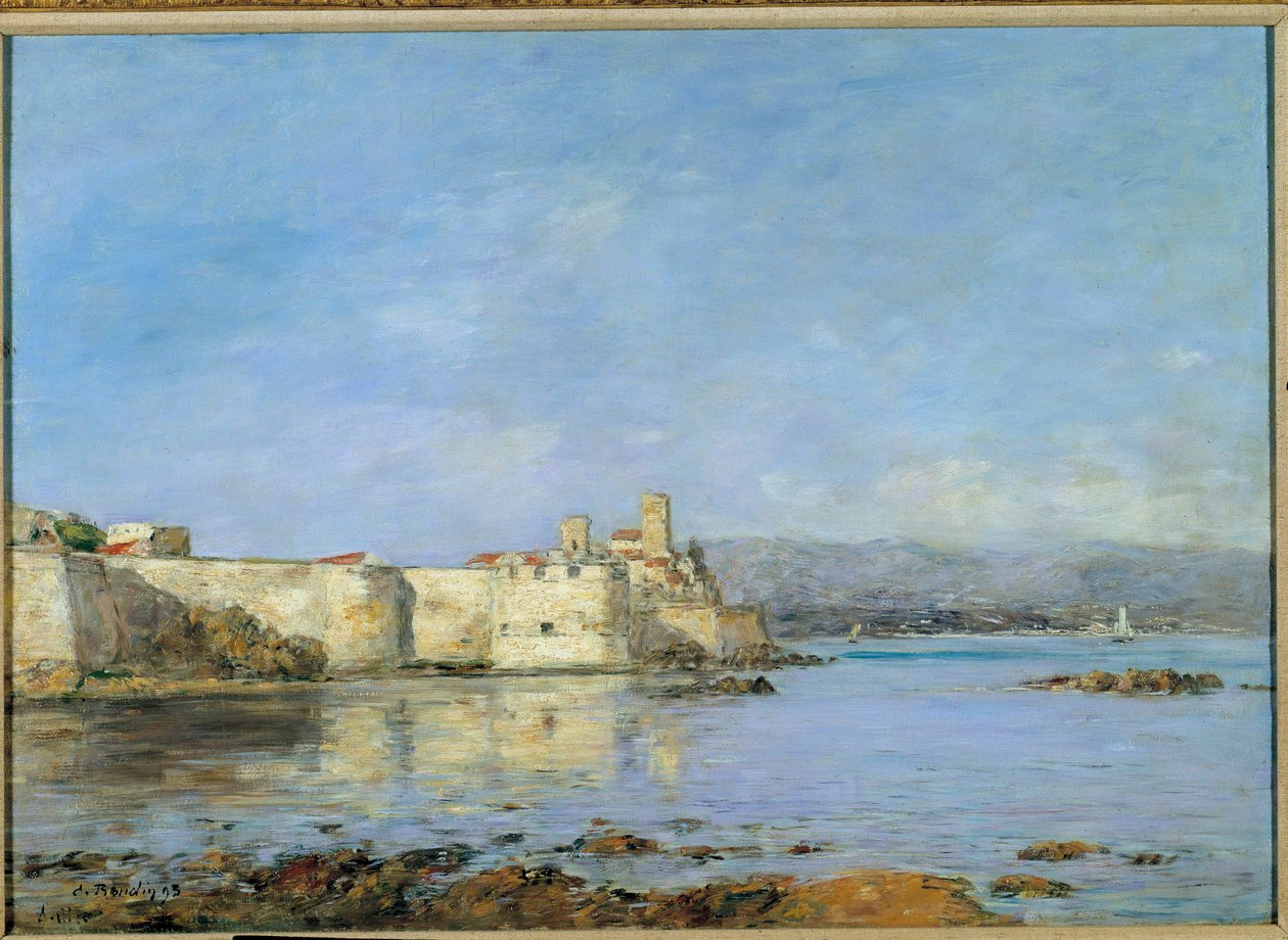 Udsigt over havnen i Antibes Maleri af Eugene Louis Boudin (1824-1898) 1893 Søn. 0,46 x 0,66 m Paris, musee d