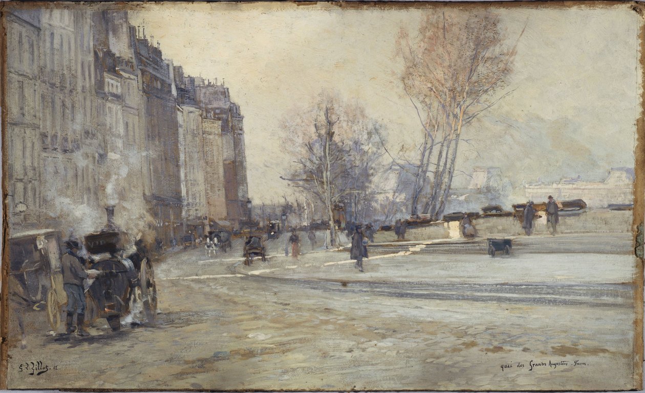 Quai des Grands Augustins af Eugene Louis Gillot