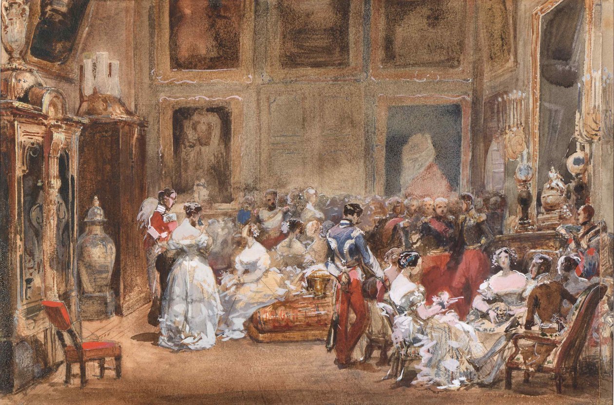 En Soiree af hertugen af ​​Orléans 1810-1842 i Pavillon de Marsan. af Eugene Louis Lami