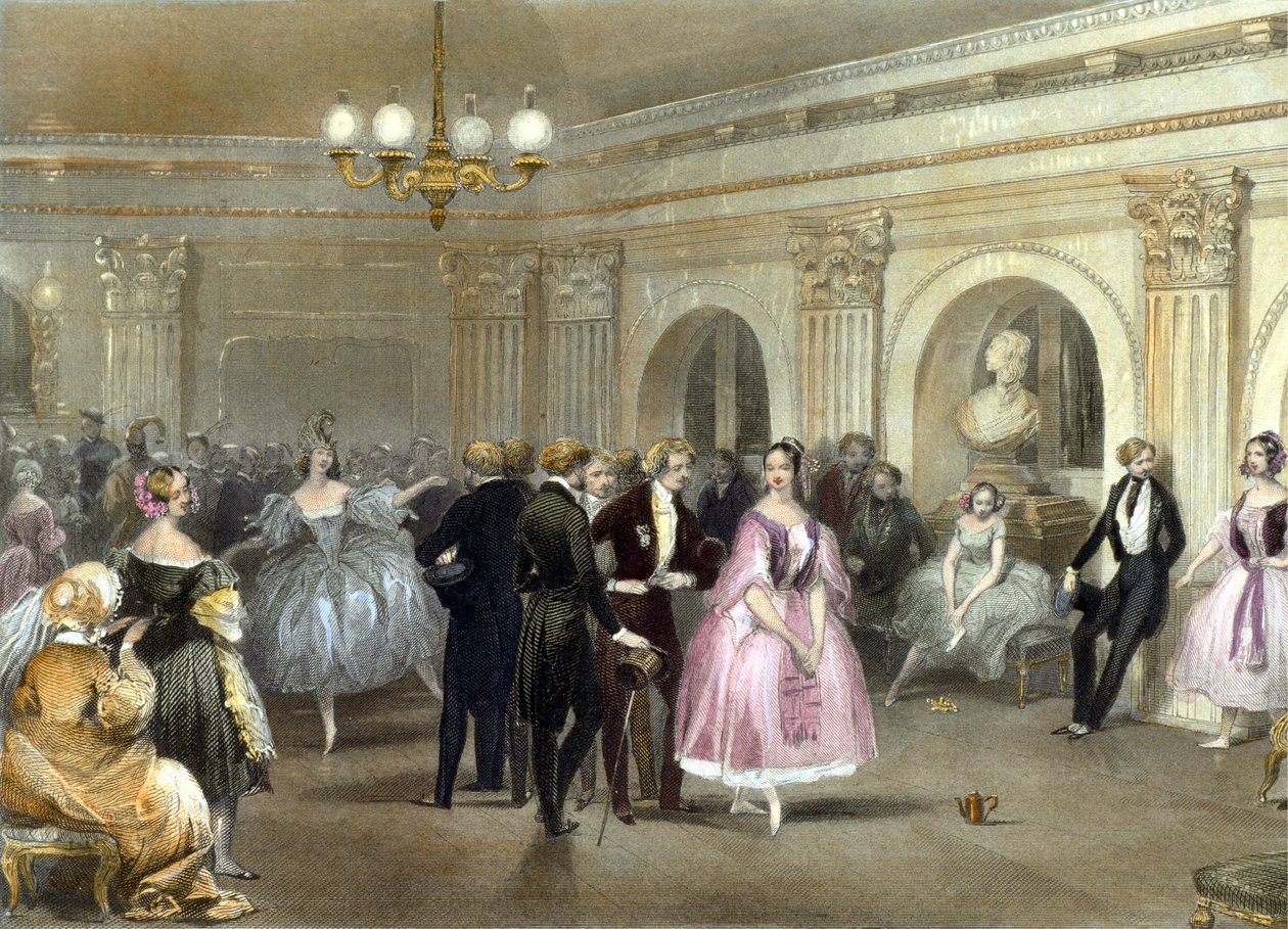 Skuespillere fra Paris Opera, af E Lami, gravering af Eugene Louis Lami