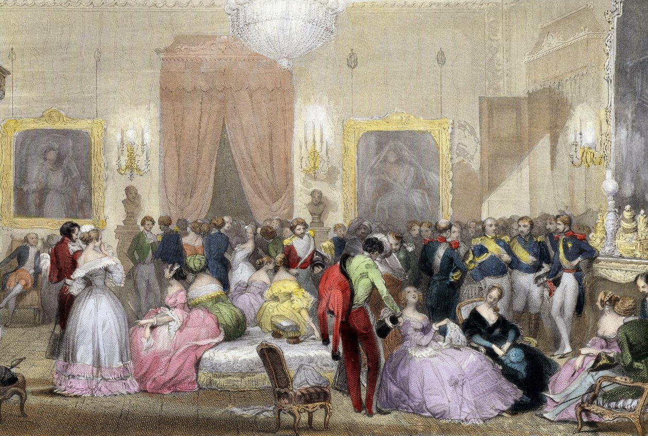 Aften hjemme hos Dukes of Orleans af Eugene Louis Lami