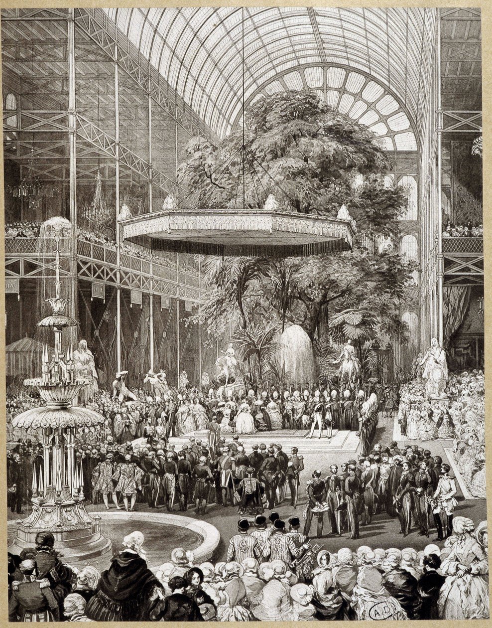 Åbning af verdensudstillingen 1851 i London af Lami. af Eugene Louis Lami