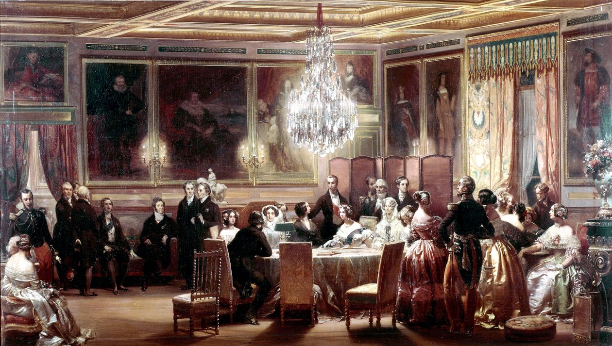 Reception til ære for dronning Victoria og prins Albert på Chateau d