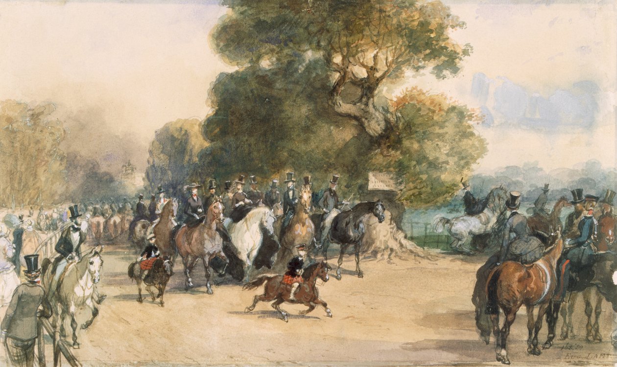 Scene i Hyde Park af Eugene Louis Lami