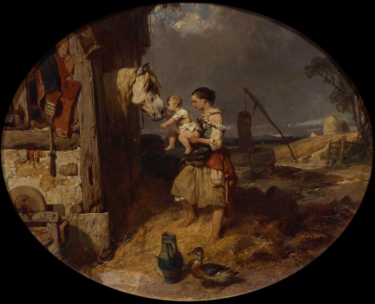 Gårdvennerne af Eugene Modeste Edmond Lepoittevin